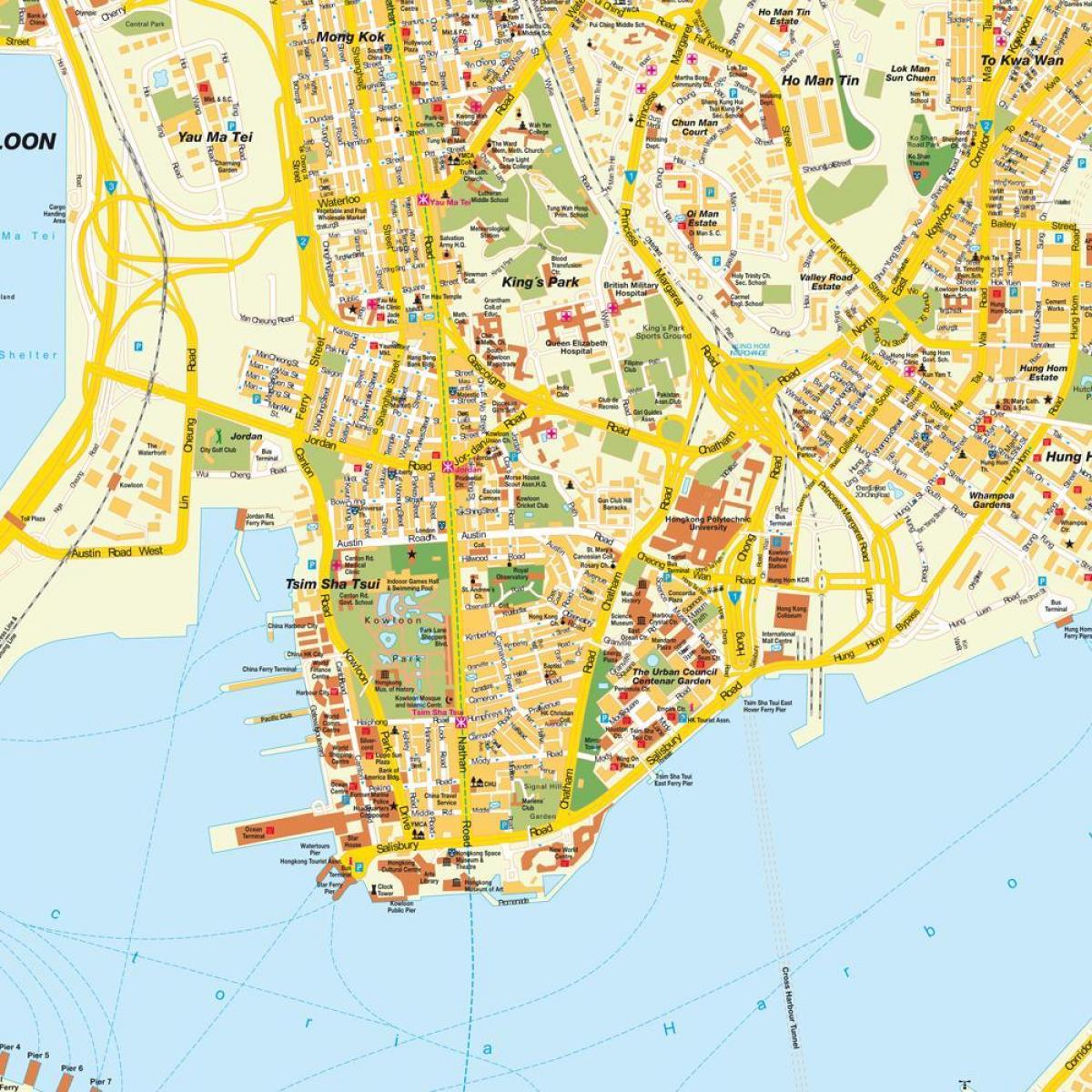карта Гонконгу Китай