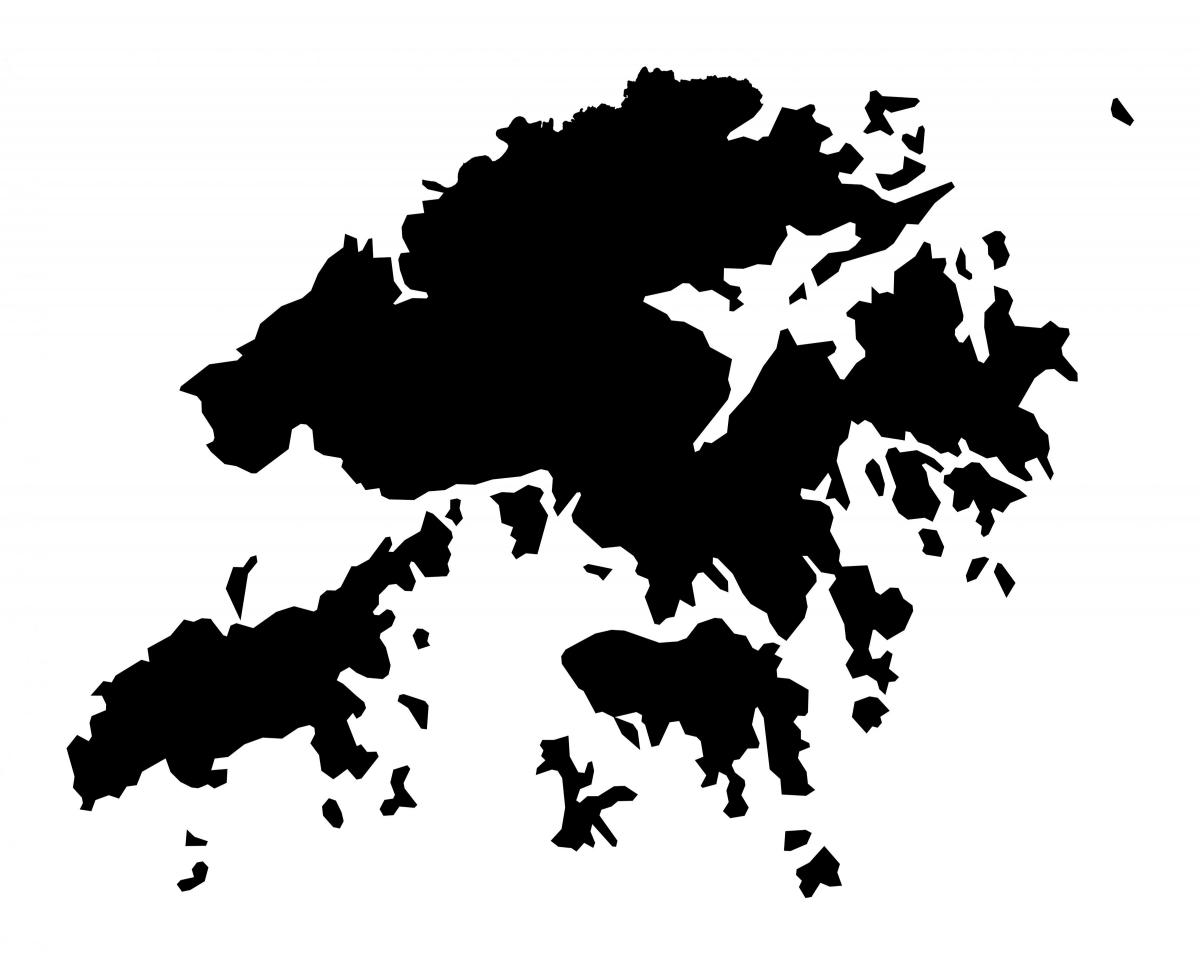 карта Гонконгу вектор