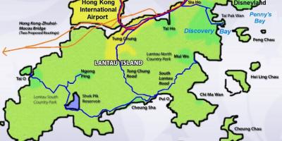 Острів Гонконг туристична карта