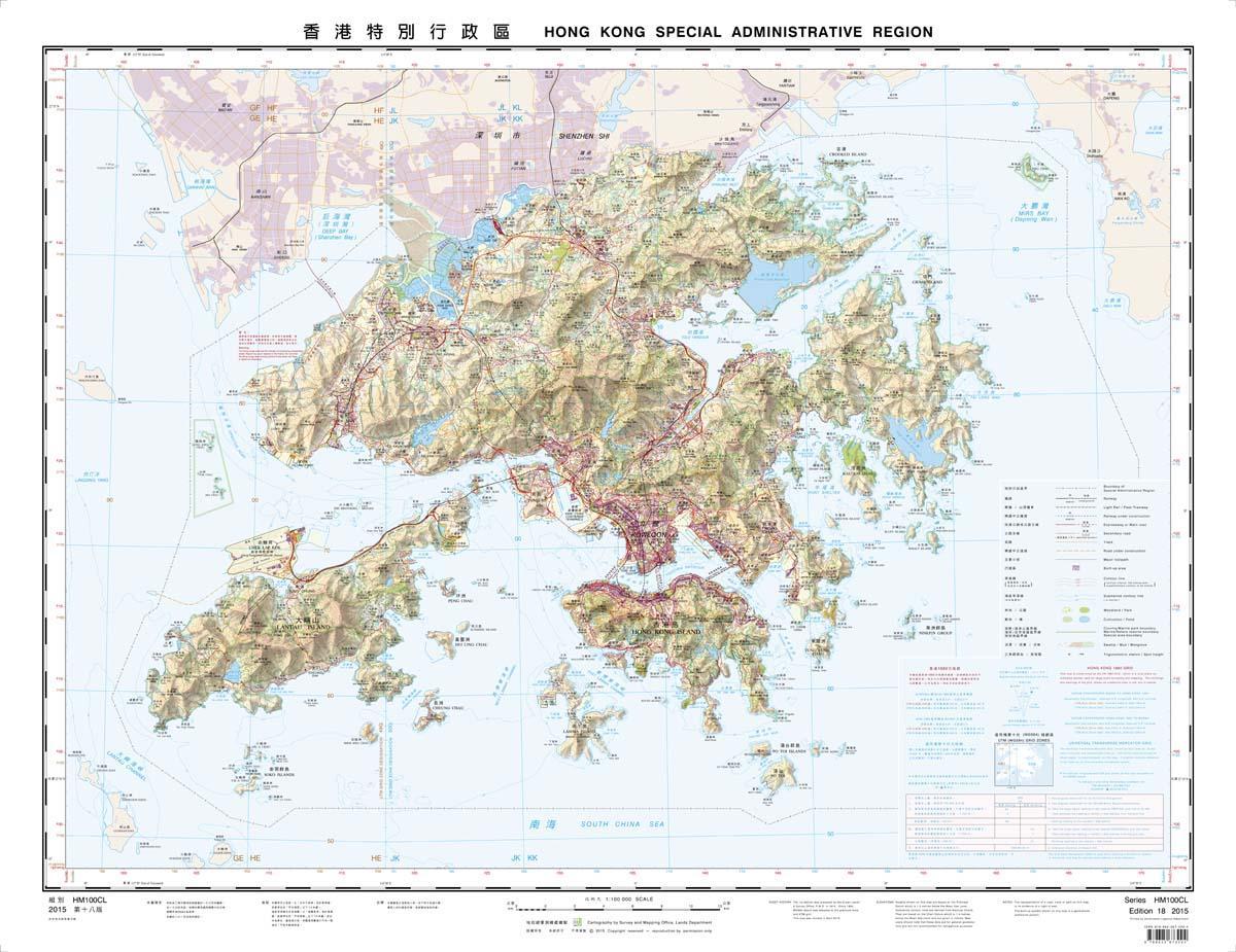 контурна карта Гонконгу
