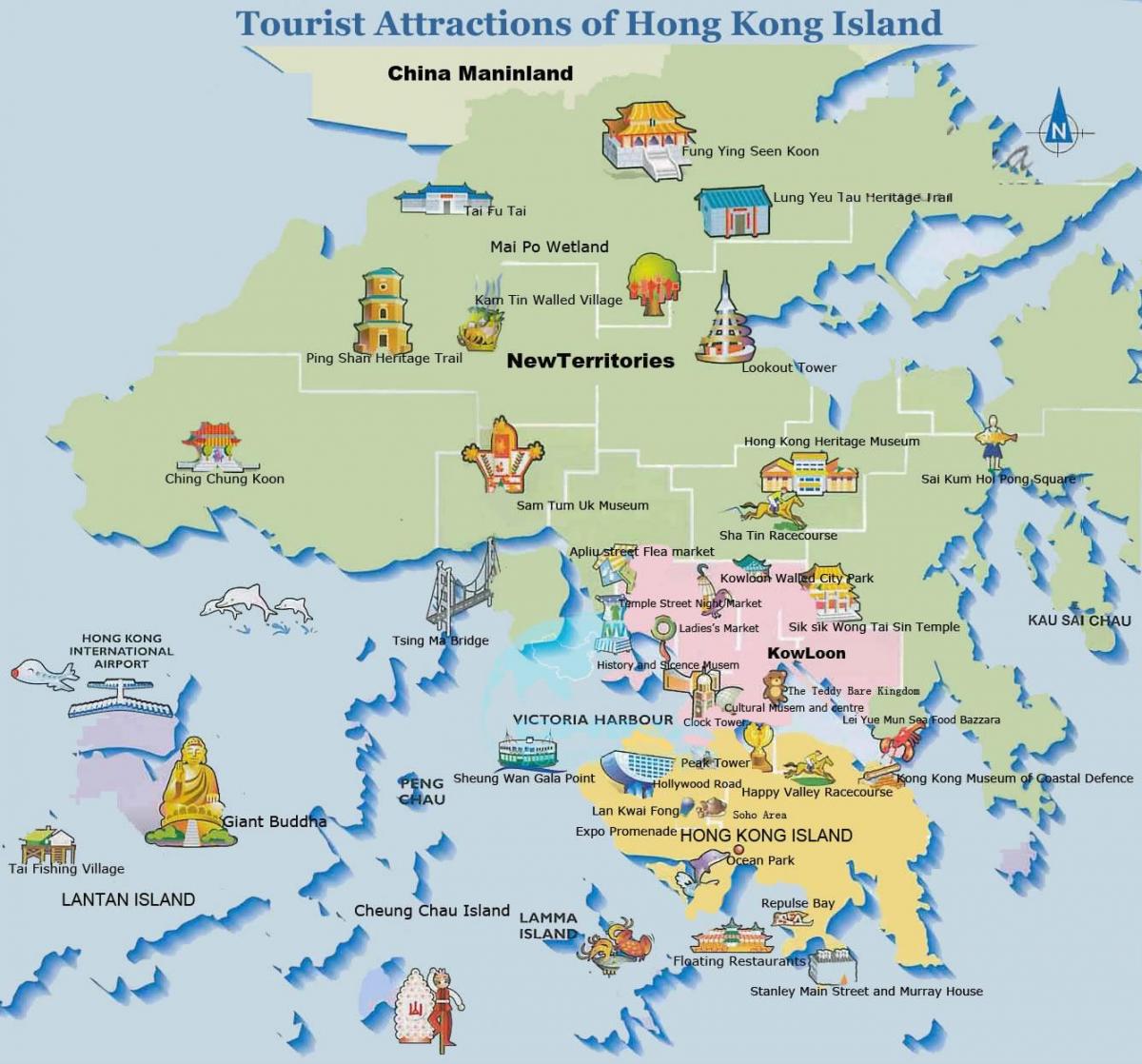 Карта Гонконгу для туристів