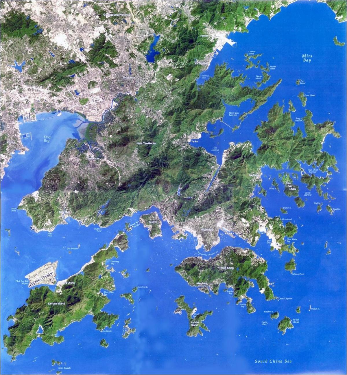 супутникова карта Гонконгу