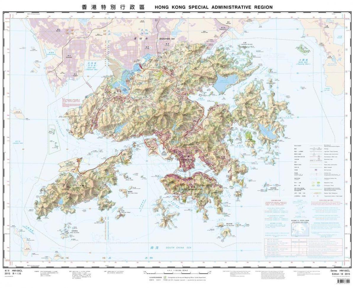 топографічна карта Гонконгу