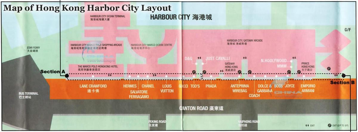 карта гавані міста Гонконгу