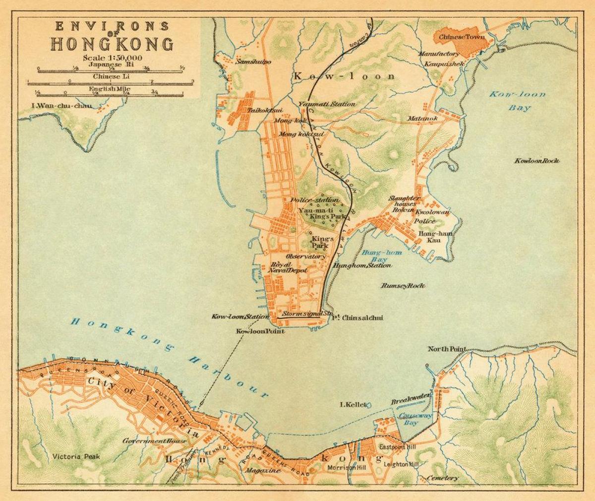 стара карта Гонконгу