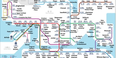 Станція метро карті Гонконгу