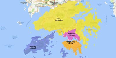 Карта району Гонконг