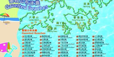 Карта Гонконгу пляжі