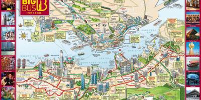 Гонконг великий автобусний тур карті